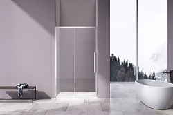 Душевая дверь в нишу Vincea Slim-N 130 см, VDS-4SN130CL профиль хром, стекло прозрачное