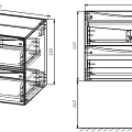 Тумба с раковиной Vincea Mia 80 темный дуб