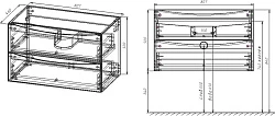Тумба с раковиной Vincea Mia 80 темный дуб