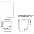Душевой уголок Wasserkraft Leine 100x100см 35P38 профиль хром, стекло прозрачное