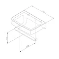 Держатель туалетной бумаги AM.PM Inspire 2.0 A50A341522 с полкой для телефона и контейнером, черный