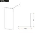 Душевая перегородка Veconi Korato KR-81 80см KR81-80-01-C5 профиль хром, стекло прозрачное