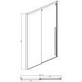 Душевая дверь в нишу Bravat Slim Line 120x195см BD120.4105A профиль хром, стекло прозрачное