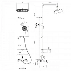 Душевая стойка Lemark Evitta LM0560C хром