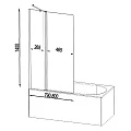 Шторка на ванну AM.PM Gem 80x140см W90BS-D3W5-140CT профиль хром, стекло прозрачное