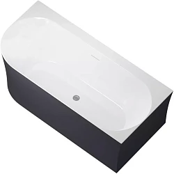 Акриловая ванна Allen Brau Priority 170x78 2.31004.20B/AM антрацит/белый глянцевый