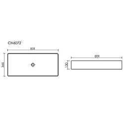 Раковина накладная Ceramica Nova Element CN6072MB черная матовая