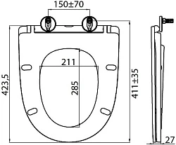 Крышка-сиденье BelBagno Lounge BB045/051SC