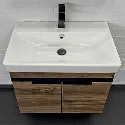 Тумба с раковиной Comforty Соло 70 00-00010978CF дуб тёмно-коричневый