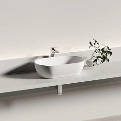 Раковина накладная Ceramica Nova Twist CN12001MW белая матовая