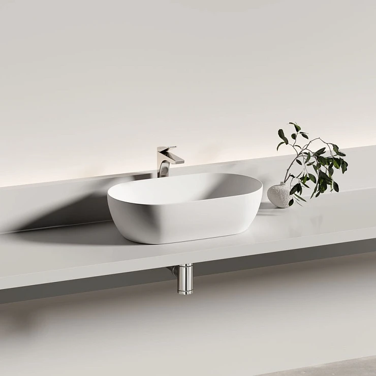 Раковина накладная Ceramica Nova Twist CN12001MW белая матовая