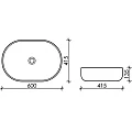 Раковина накладная Ceramica Nova Element CN6047MW белая матовая