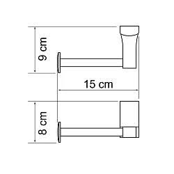 Держатель туалетной бумаги Wasserkraft Leine K-5096 хром