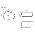 Раковина подвесная Ceramica Nova Element CN5049 белая глянец