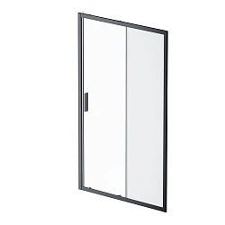 Дверь душевая в нишу AM.PM Gem 120см W90G-120-1-195BM профиль черный, стекло прозрачное/матовое