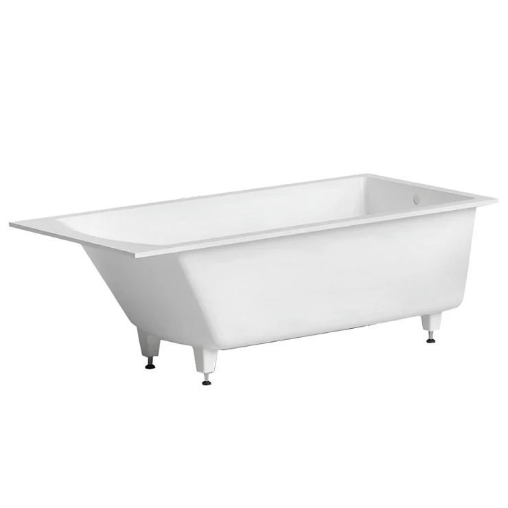 Ванна из искусственного камня Salini Cascata S-Sense 180x80 см 104213G белая глянцевая