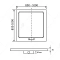 Душевой поддон RGW GWS 90x90см 03150199-01 белый