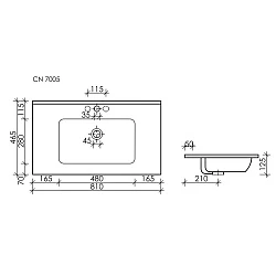 Раковина встраиваемая Ceramica Nova Element CN7005 белая