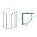 Душевой уголок RGW Passage PA-86B 90x90см 38088699-14 профиль черный, стекло прозрачное
