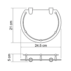 Полка Wasserkraft K-566 с ограничителем, хром