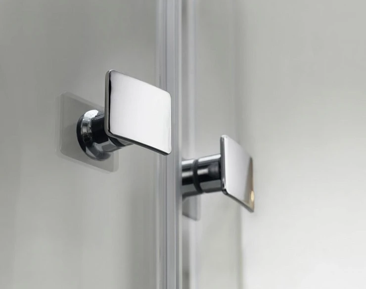 Душевой уголок Cezares Crystal 80x80см CRYSTAL-S-R-2-80-C-Cr профиль хром, стекло прозрачное