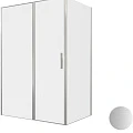 Душевой уголок Allen Brau Priority 140x100 3.31035.BA+3.31047.BA профиль серебро, стекло прозрачное