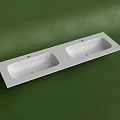 Раковина двойная встраиваемая Ceramica Nova Grace 160 см CN7023 белая глянцевая