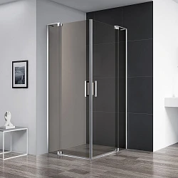 Душевой уголок Cezares Slider 100x100см SLIDER-A-2-90/100-BR-Cr профиль хром, стекло бронза