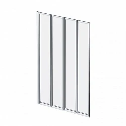 Шторка на ванну AM.PM Like 100x140см W80BS-100-140CT профиль хром, стекло прозрачное