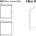 Боковая стенка Allen Brau Priority 100см 3.31047.BA профиль серебро браш, стекло прозрачное