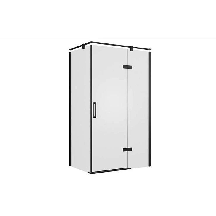 Душевой уголок Bravat Blackline 80x120см BS120.3113AB профиль черный, стекло прозрачное