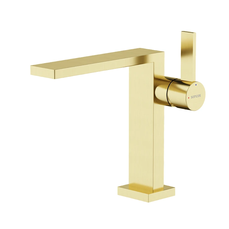 Смеситель для раковины Sancos Linn SC9019BG брашированное золото