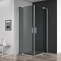 Душевой уголок Cezares Slider 110x110см SLIDER-A-2-100/110-GRIGIO-Cr профиль хром, стекло серое