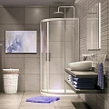 Душевой уголок Wasserkraft Lippe 80x80см 45S00 профиль хром, стекло прозрачное