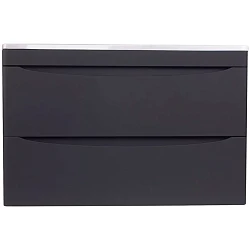 Тумба под раковину Style Line Бергамо мини 90 СС-00002366 антискрейч черный матовый