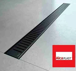 Решетка AlcaPlast Pure 750BLACK черная матовая