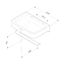 Держатель туалетной бумаги AM.PM Inspire 2.0 A50A341500 с полкой для телефона и контейнером, хром