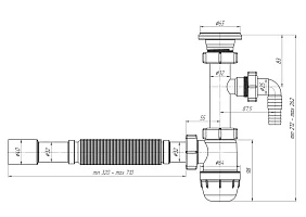 Сифон для раковины АНИ Пласт BM1315 хром
