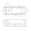 Каркас для ванны AM.PM Gem W90A-160-070W-R серый