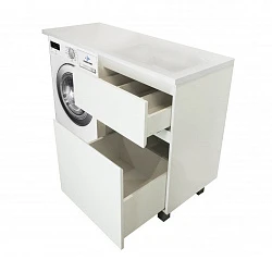 Тумба с раковиной Эстет Dallas Luxe 1400х482 R ФР-00002907 белая глянец