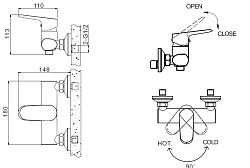 Смеситель для душа Bravat Eco-D F993158C-01 хром