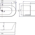 Акриловая ванна Allen Brau Priority 4 А 170x78 2.31004.20A белый глянец