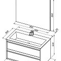 Мебель для ванной Aquanet Lino 90 271958 дуб веллингтон