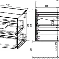 Тумба с раковиной Style Line Даллас 140 левая, эмаль, белый глянец