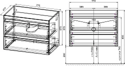 Тумба под раковину Style Line Даллас 140 СС-00002386 белый глянец