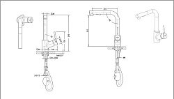 Смеситель для кухни Bravat Affability F7172217CP-3 хром