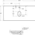 Тумба с раковиной Cezares Molveno 100 со столешницей, beton