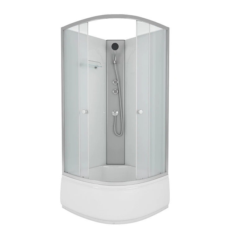 Душевая кабина Niagara Eco 90x90см NG-7308-BK профиль серебро