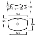 Раковина накладная Jacob Delafon Leaf E1186-00 белая глянцевая