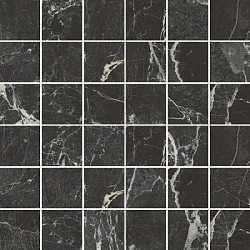 Керамогранит Vitra Marmori мозаика С.Лорен 30x30 см черно-белый
